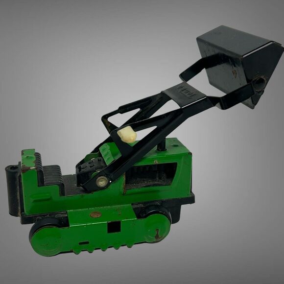 Vintage Early 1970’s Tonka Miniature Front Loader Bulldozer Green Pressed Steel - Picture 7 of 16